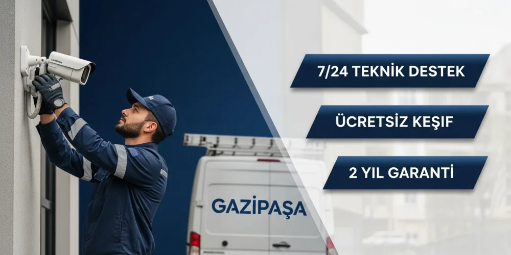 Gazipaşa Güvenlik Kamera Sistemleri – Profesyonel Kurulum ve 7/24 Destek