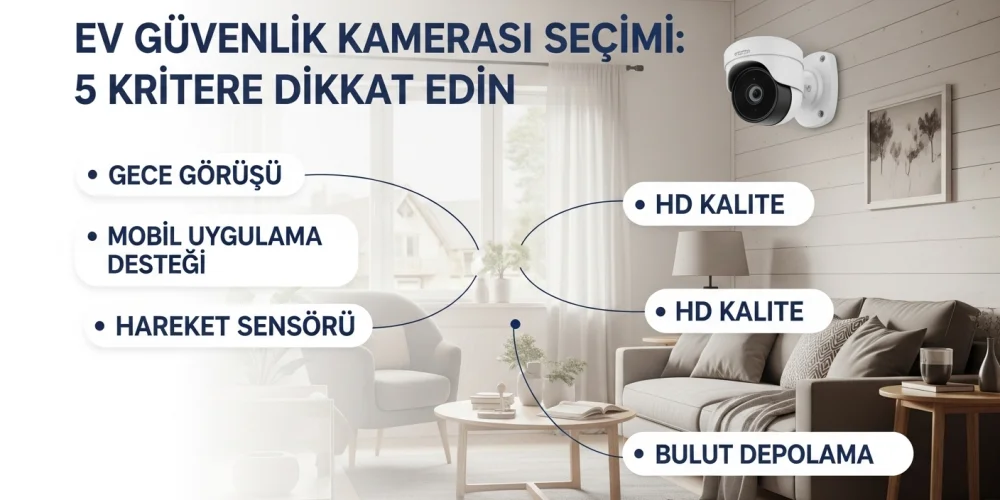 Ev Güvenlik Kamerası Seçimi: 5 Kritere Dikkat Edin